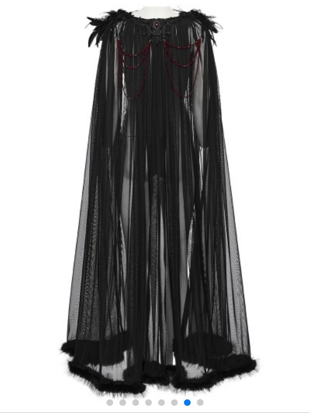 Punk Rave Mesh Cape With Beading